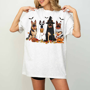 German Shepherd Halloween Dog Shirt, Fall Ghost Dog Shirt