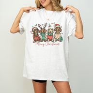 Merry Christmas Dachshund Dog Cute Puppy Christmas Tee For Dog Lovers
