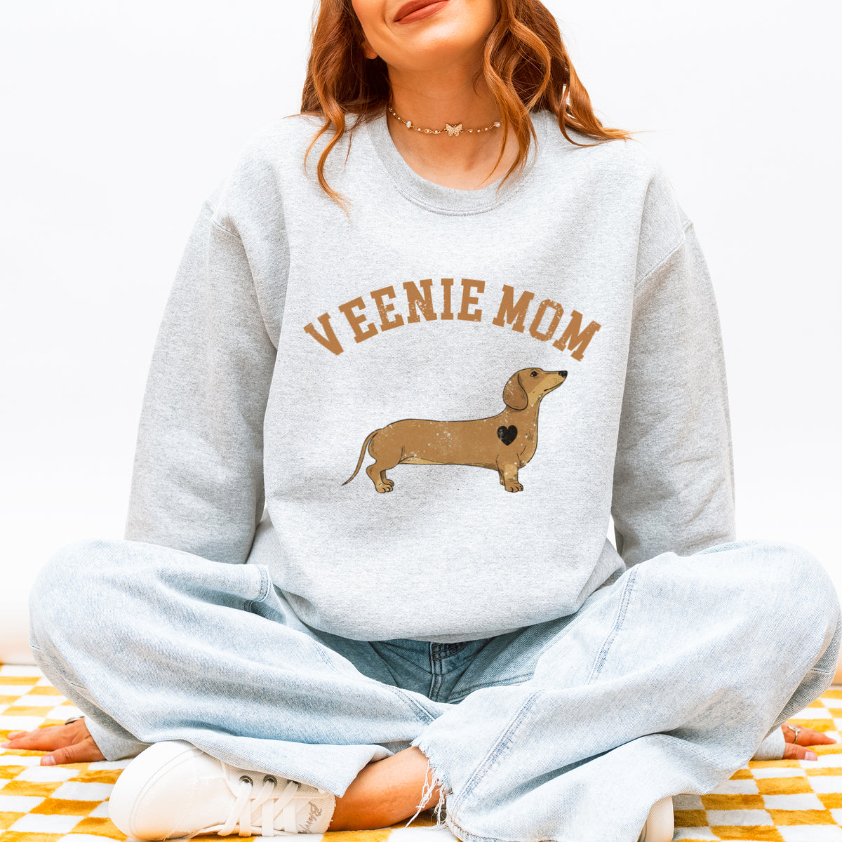 Veenie Mom Dachshund Mom Sweatshirt Pet Lover Gift