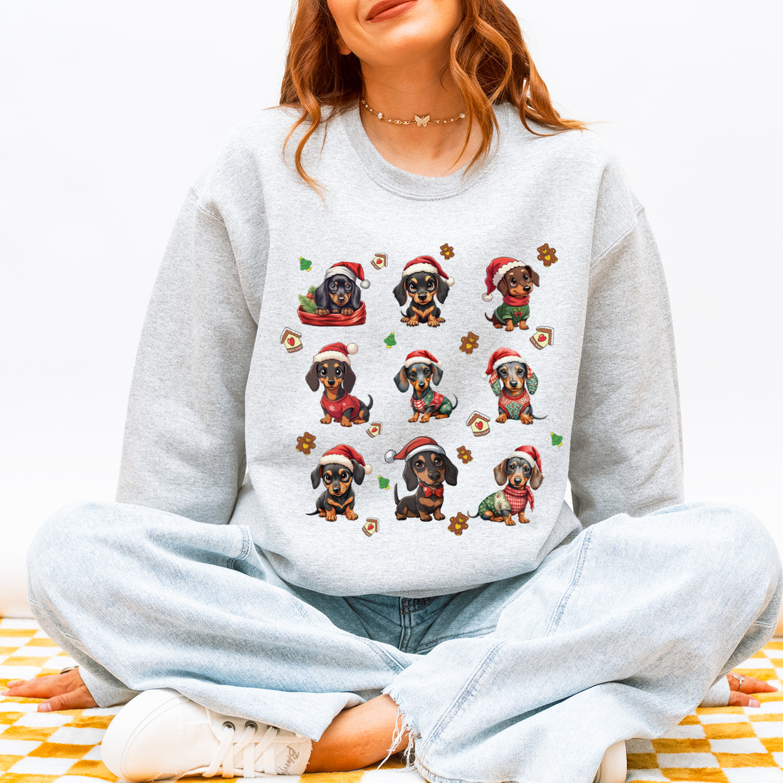 Dachshund Christmas Sweatshirt for Dog Lovers and Wiener Dog Moms Perfect Funny Xmas Gift