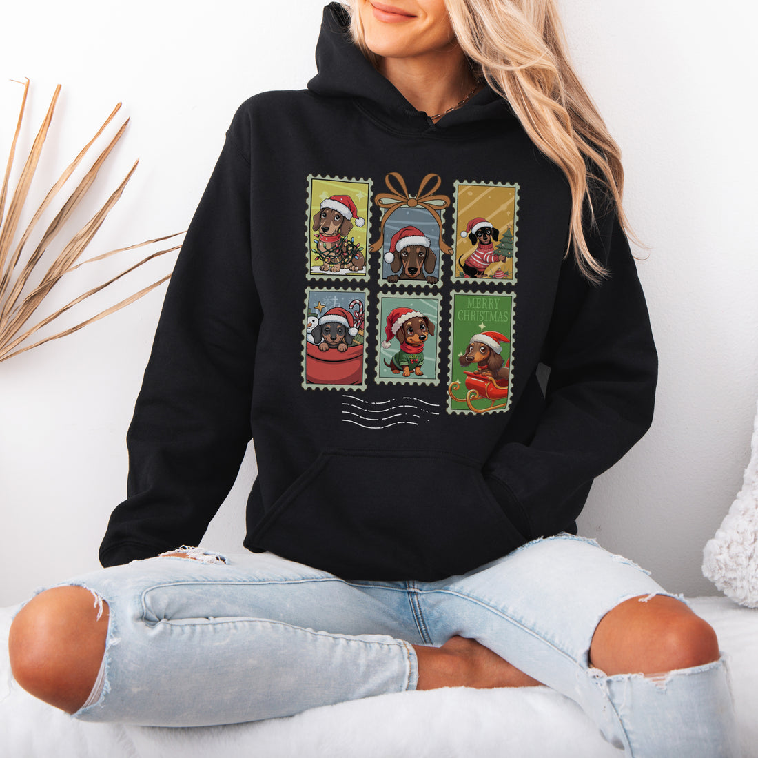 Dachshund Christmas Hoodie Cute Holiday Dog Lover Gift