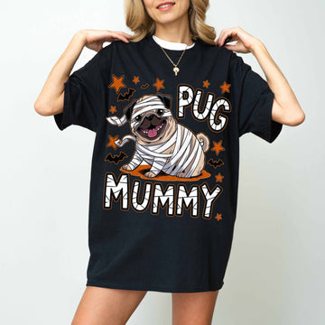 Pug Mummy Halloween Dog T-Shirt