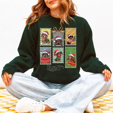 Dachshund Christmas Sweatshirt Cute Holiday Dog Lover Gift