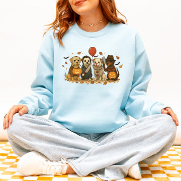Halloween Dog Sweatshirt, Spooky Horror Pullover, Scary Movie Dog Costume, Funny Fall Dog Lover Sweater