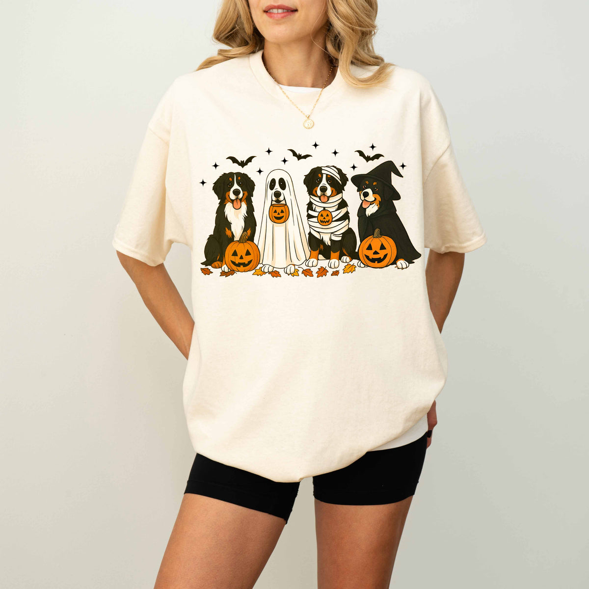 Bernese Mountain Dog Halloween Shirt – Fall Pumpkins Gift