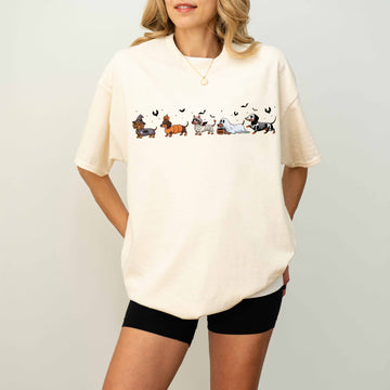 Dachshund Halloween Shirt, Cute Ghost Dog Tee, Spooky Halloween Gift for Dog Lovers
