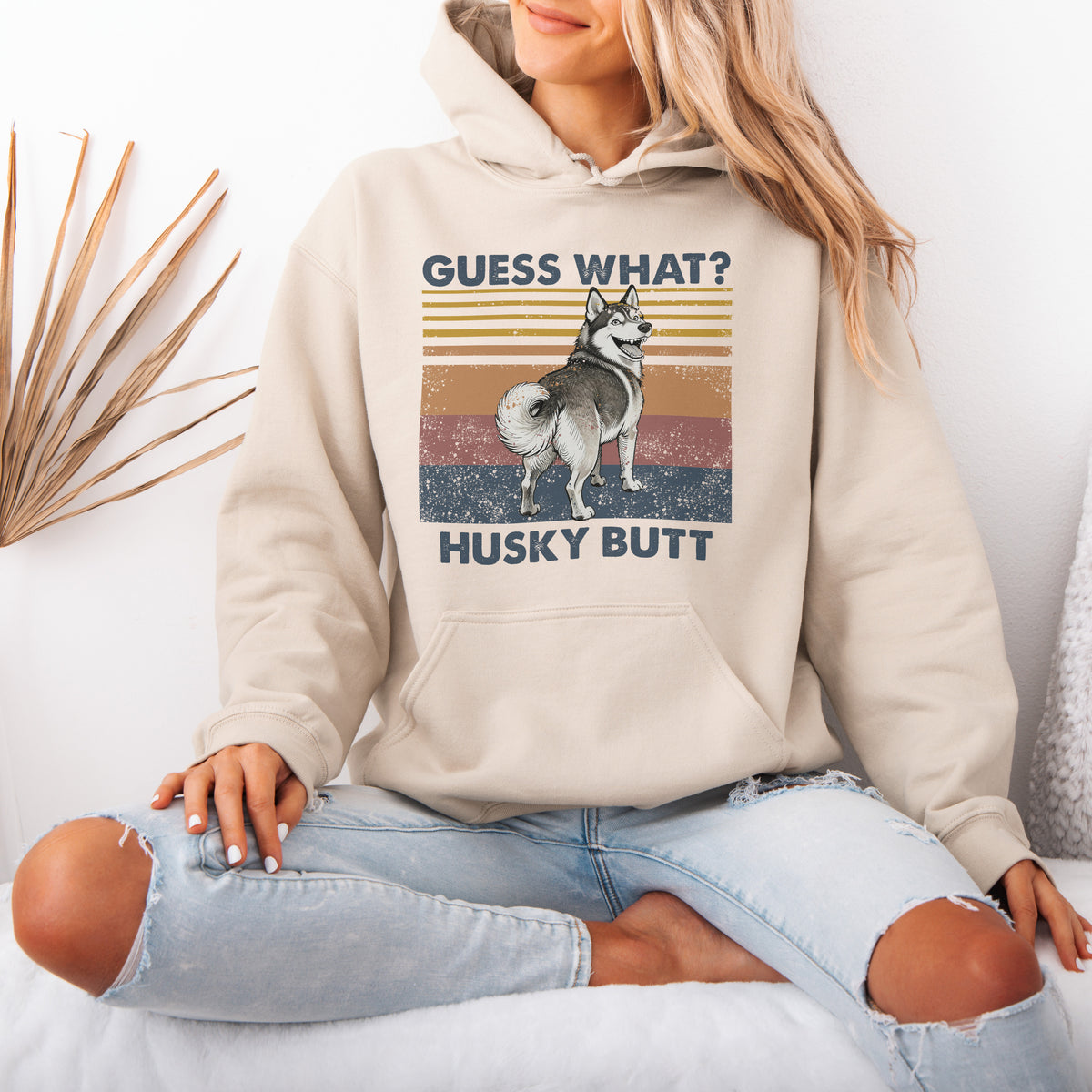 Guess What Husky Butt Hoodie – Funny Dog Lover Gift