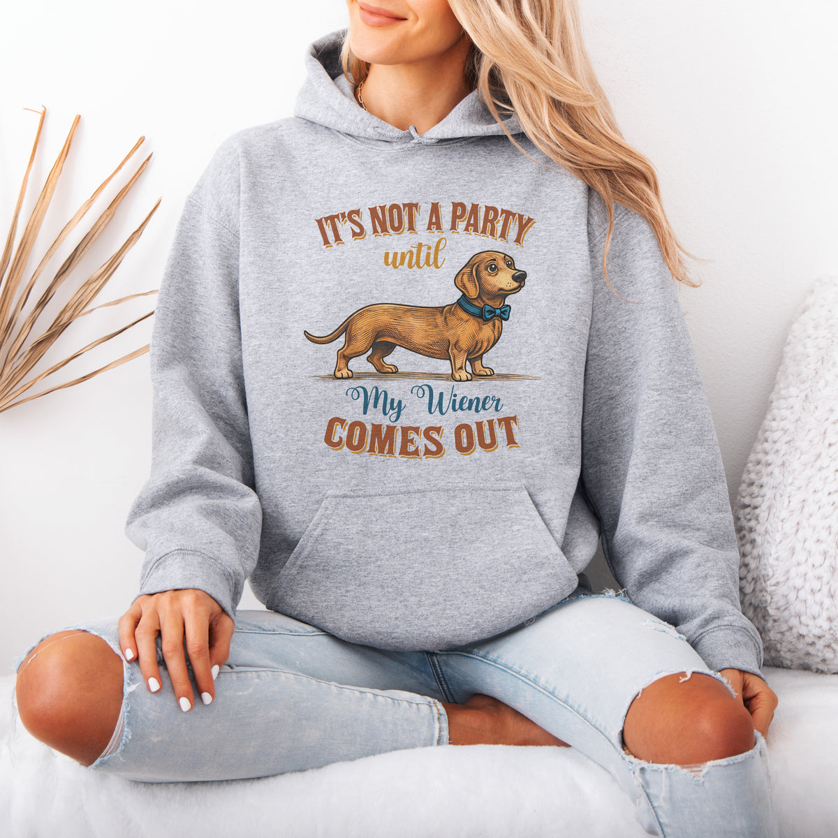 Funny Dachshund Hoodie Wiener Dog Party Gift