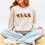 Funny Christmas Dachshund Dog Cute Holiday Puppy Sweatshirt For Dog Lovers