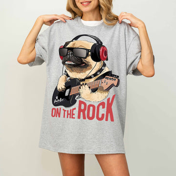 On the Rock Pug Funny Dog T-Shirt
