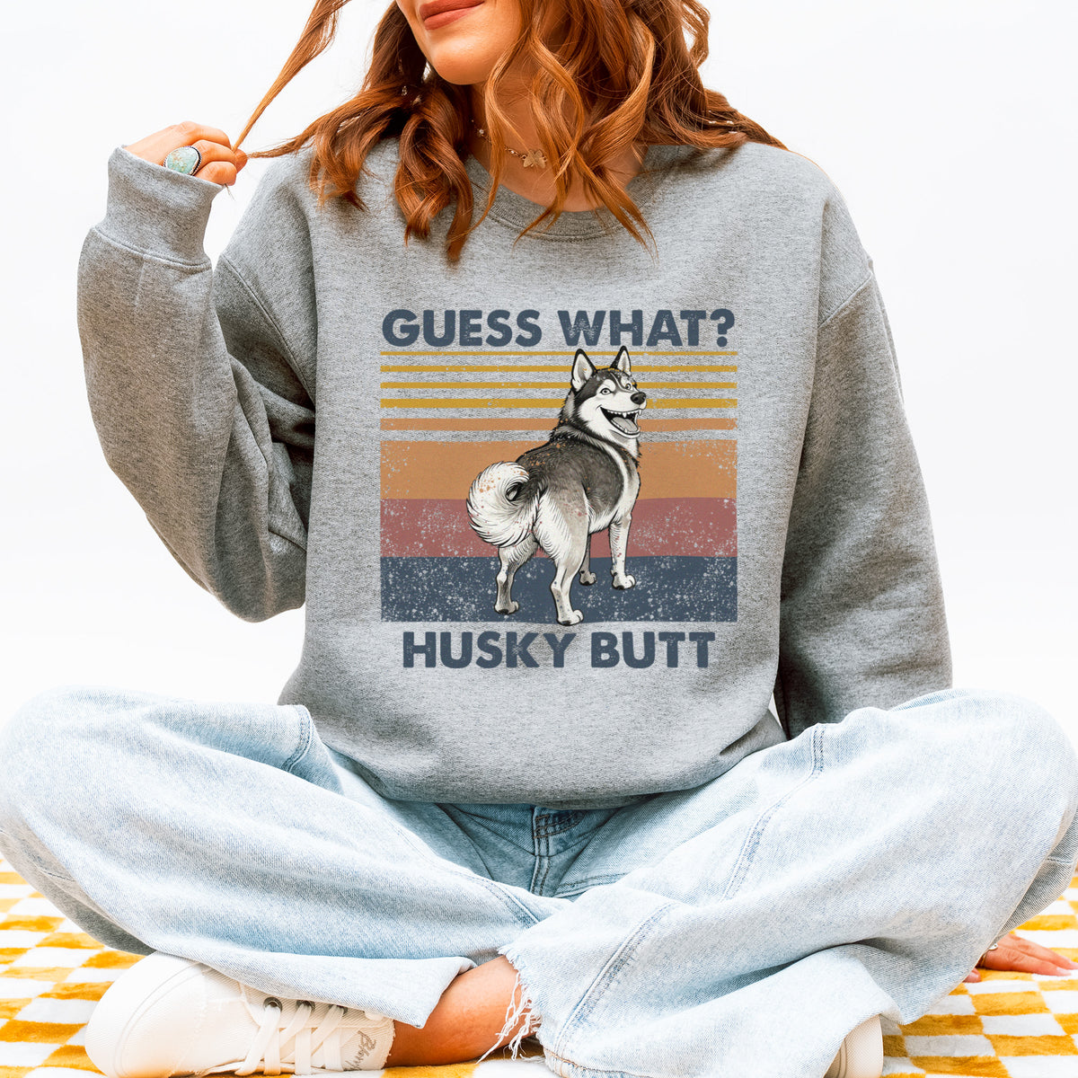 Guess What Husky Butt Sweatshirt β Funny Dog Lover Gift
