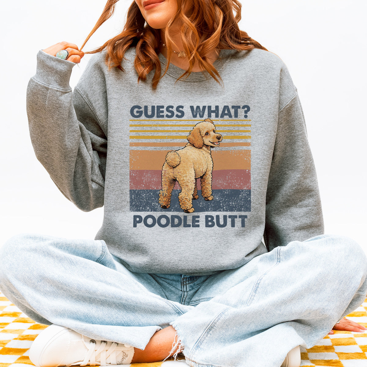 Guess What Poodle Butt Sweatshirt β Funny Dog Lover Gift