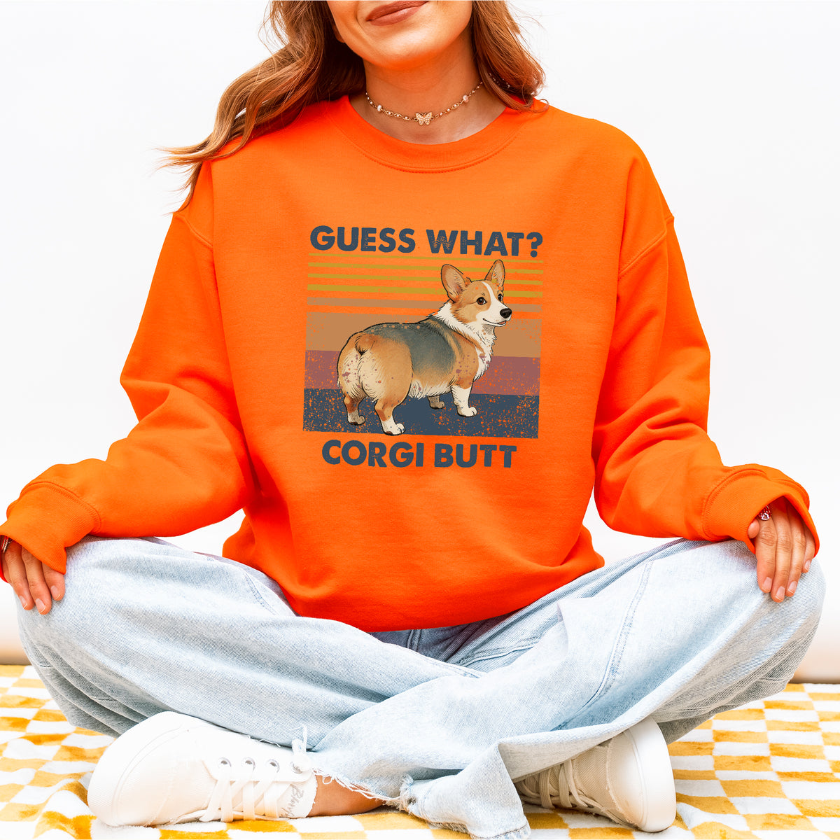 Guess What Corgi Butt Sweatshirt β Funny Dog Lover Gift