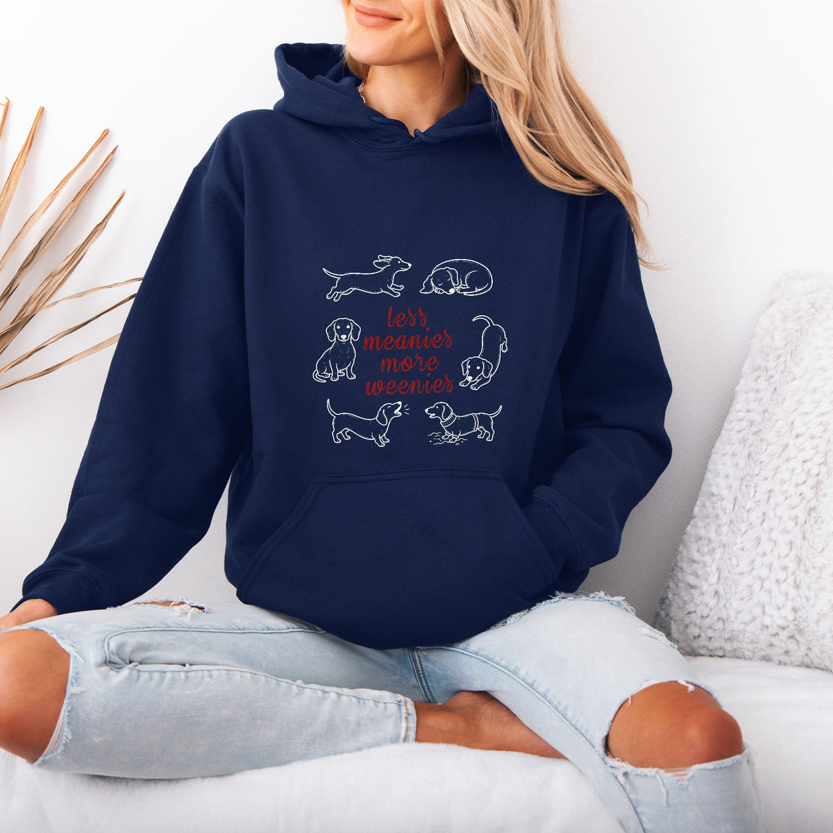 Personalized Weenie Mom Hoodie, Custom Name & Est. Year, Dachshund Mom Gift