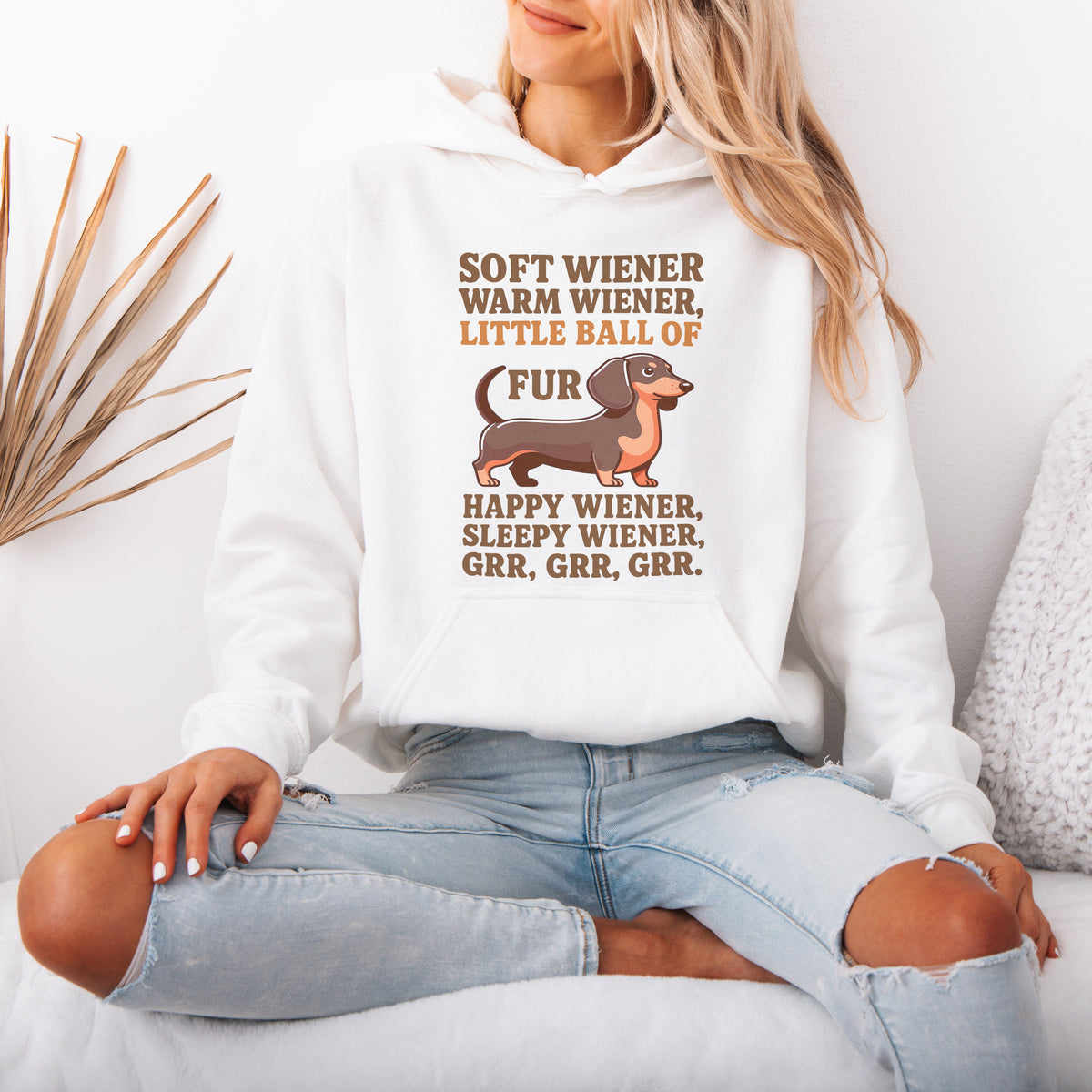 Soft Wiener Warm Wiener Dachshund Hoodie