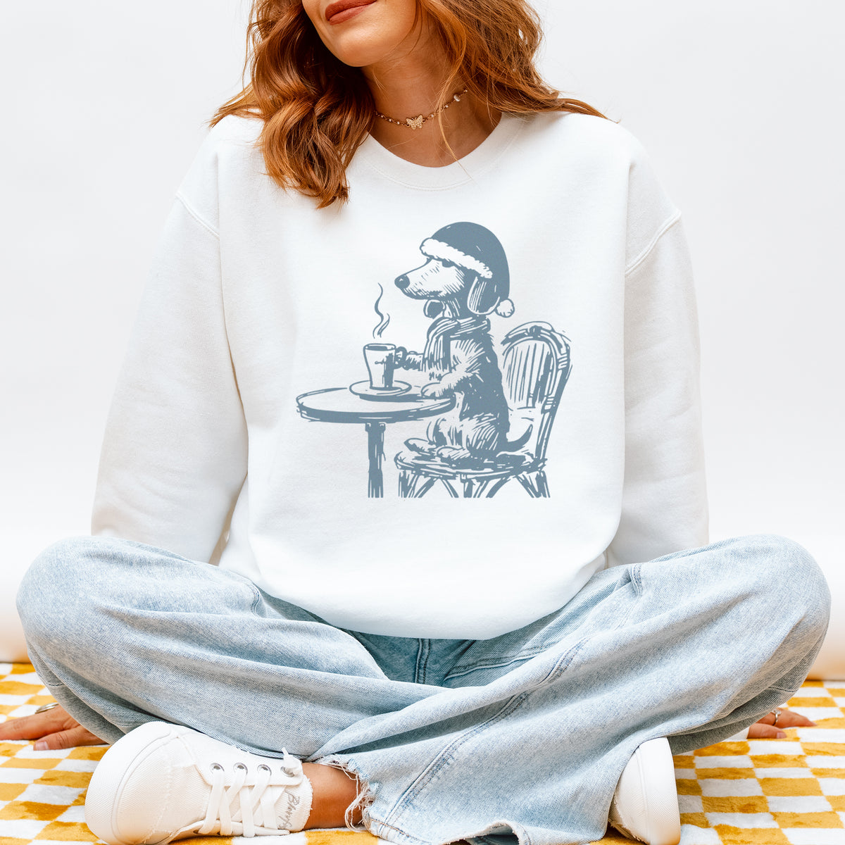 Vintage Dachshund Shirt Funny French Coffee Dog Sweatshirt