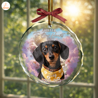 Forever In Our Hearts Dachshund Memorial Ornament