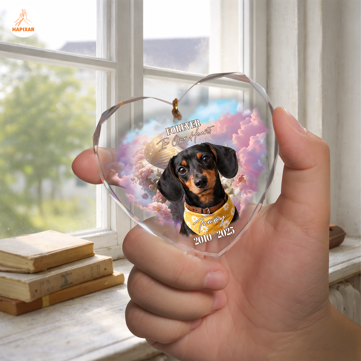 Forever In Our Hearts Dachshund Memorial Ornament