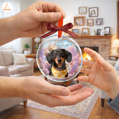 Forever In Our Hearts Dachshund Memorial Ornament