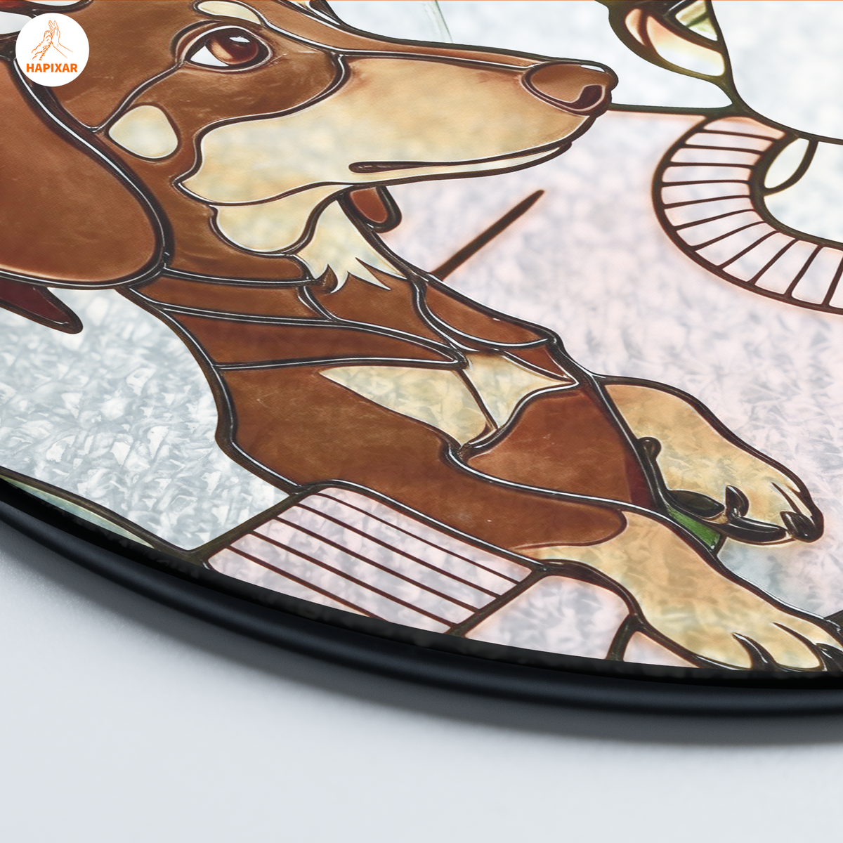 Custom Photo Dachshund Glass Suncatcher