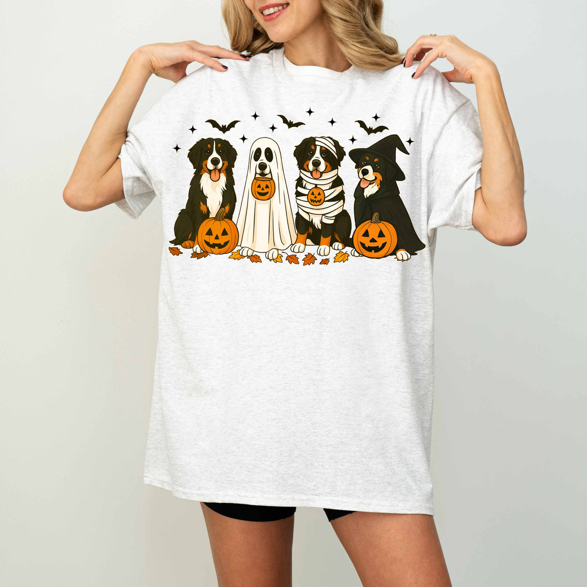 Bernese Mountain Dog Halloween Shirt – Fall Pumpkins Gift
