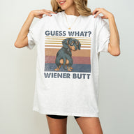 Guess What Wiener Butt Dachshund Shirt – Funny Dachshund Tee for Dog Lovers, Cute Doxie Gift