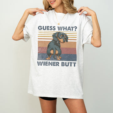 Guess What Wiener Butt Dachshund Shirt – Funny Dachshund Tee for Dog Lovers, Cute Doxie Gift