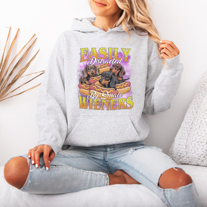 Easily Distracted by Small Wieners Funny Dachshund Hoodie
