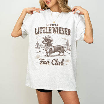 Little Wiener Fan Club Shirt – Funny Dachshund Tee for Dog Lovers, Vintage Wiener Dog Gift
