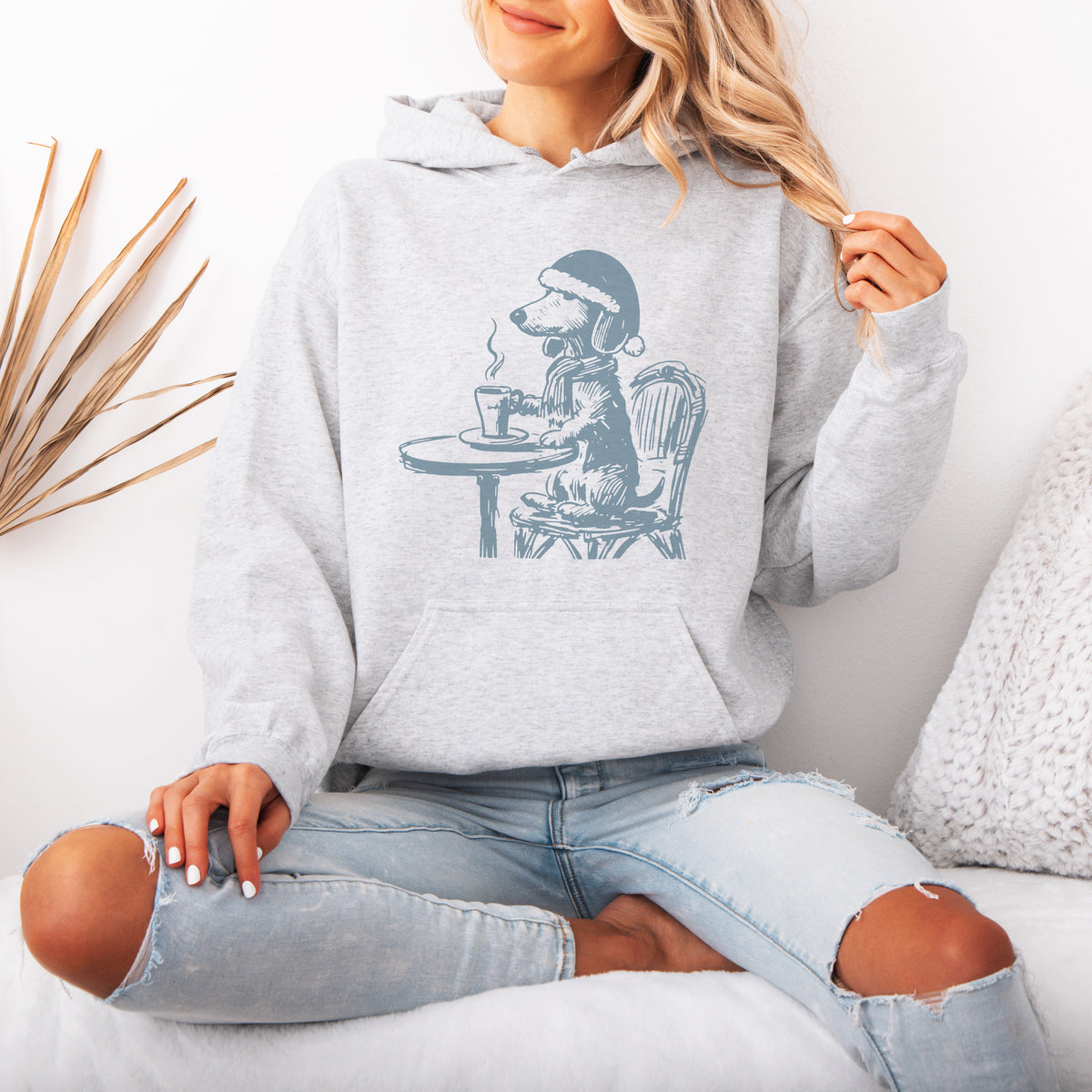 Vintage Dachshund Shirt Funny French Coffee Dog Hoodie
