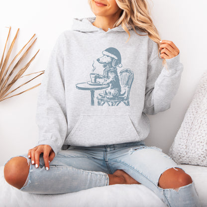 Vintage Dachshund Shirt Funny French Coffee Dog Hoodie