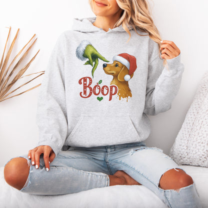 Boop Dachshund Christmas Hoodie – Funny Green Hand Holiday