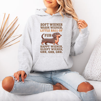 Soft Wiener Warm Wiener Dachshund Hoodie