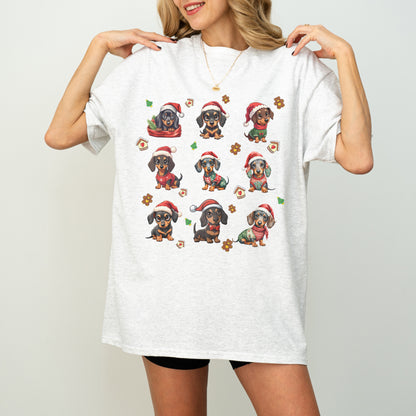 Dachshund Christmas T-Shirt for Dog Lovers and Wiener Dog Moms
