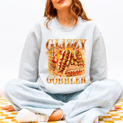 Glizzy Gobbler Sweatshirt Funny Hot Dog Meme Gift for Food Lovers