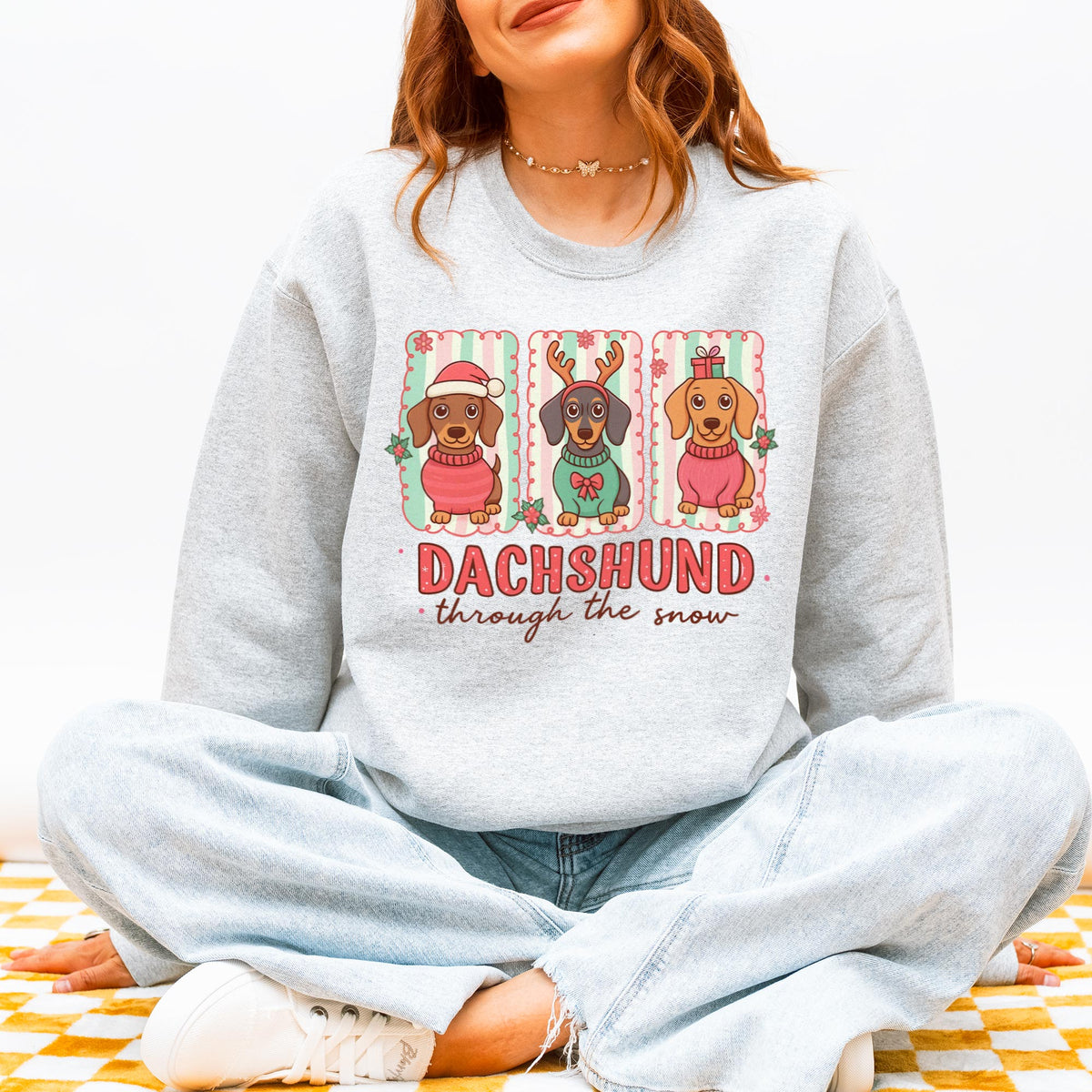 Dachshund Through the Snow Trio Christmas Sweatshirt