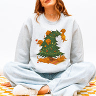Funny Dachshund Christmas Tree Shirt Cute Sausage Dog Holiday Sweatshirt