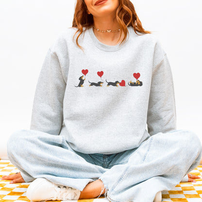 Dachshund With Heart Balloons Sweatshirt