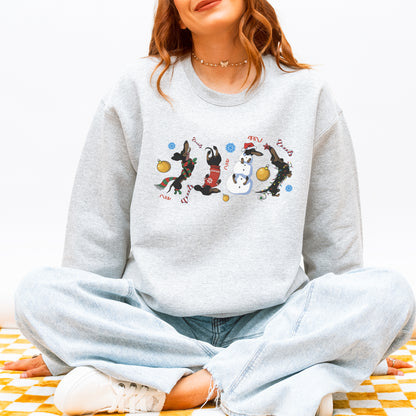 Christmas Dachshund Chaos Sweatshirt – Funny Holiday Wiener Dog