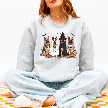 German Shepherd Halloween Sweatshirt – Fall Ghost Dog Gift