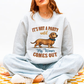 Funny Dachshund Sweatshirt Party Wiener Dog Humor Gift