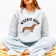 Weenie Mom Dachshund Sweatshirt Cute Crewneck for Dog Lovers