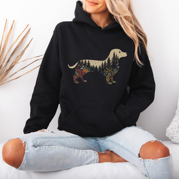 Boho Dachshund Hoodie Gift for Sausage Dog Lovers
