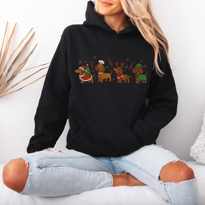 Funny Christmas Dachshund Dog Cute Christmas Puppy Hoodie