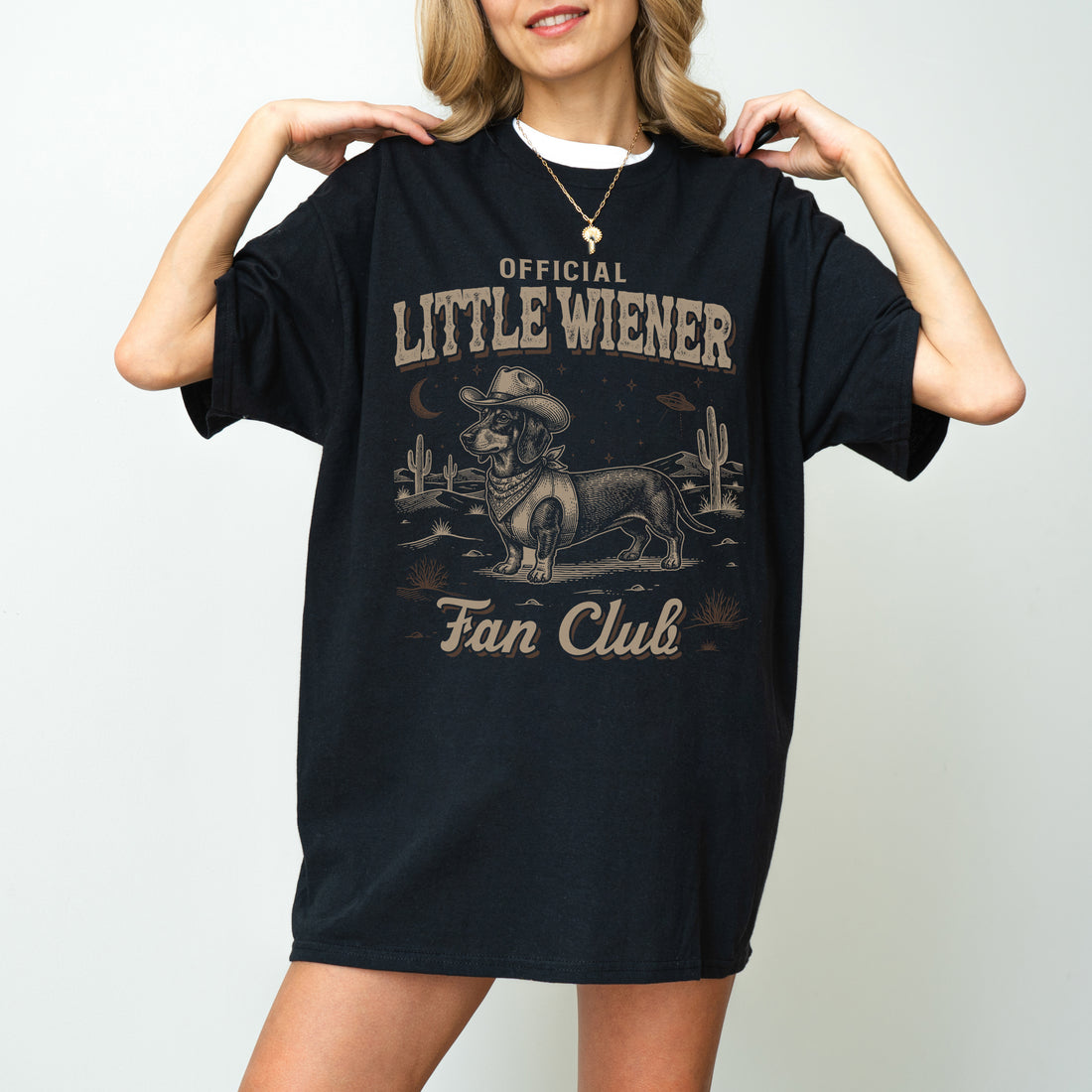 Little Wiener Fan Club Shirt – Funny Dachshund Tee for Dog Lovers, Vintage Wiener Dog Gift