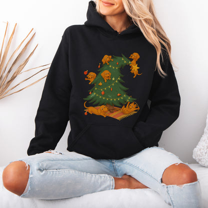 Dachshund Christmas Tree Hoodie – Cute Sausage Dog Holiday Gift