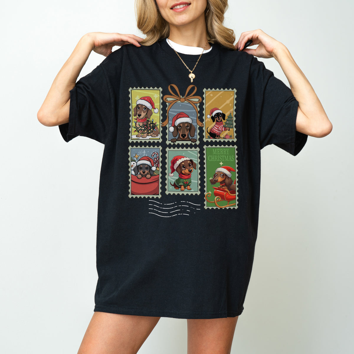 Dachshund Christmas T-Shirt Cute Holiday Dog Lover Gift