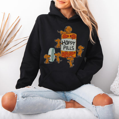 Happy Pills Dachshund Hoodie Cute Doxie Gift