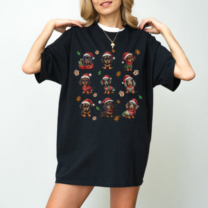 Dachshund Christmas T-Shirt for Dog Lovers and Wiener Dog Moms