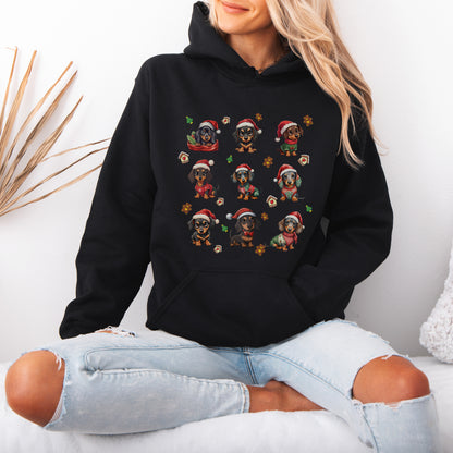 Dachshund Christmas Hoodie for Dog Lovers and Wiener Dog Moms